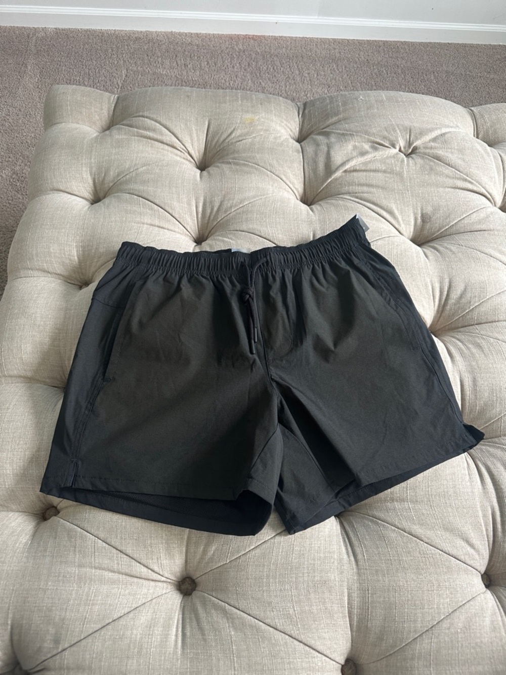 Vrst Men's Black Athletic Training Shorts with Elastic Waistband